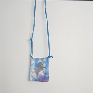 Unicorn Print Kids Crossbody Bag - Blue and Pink